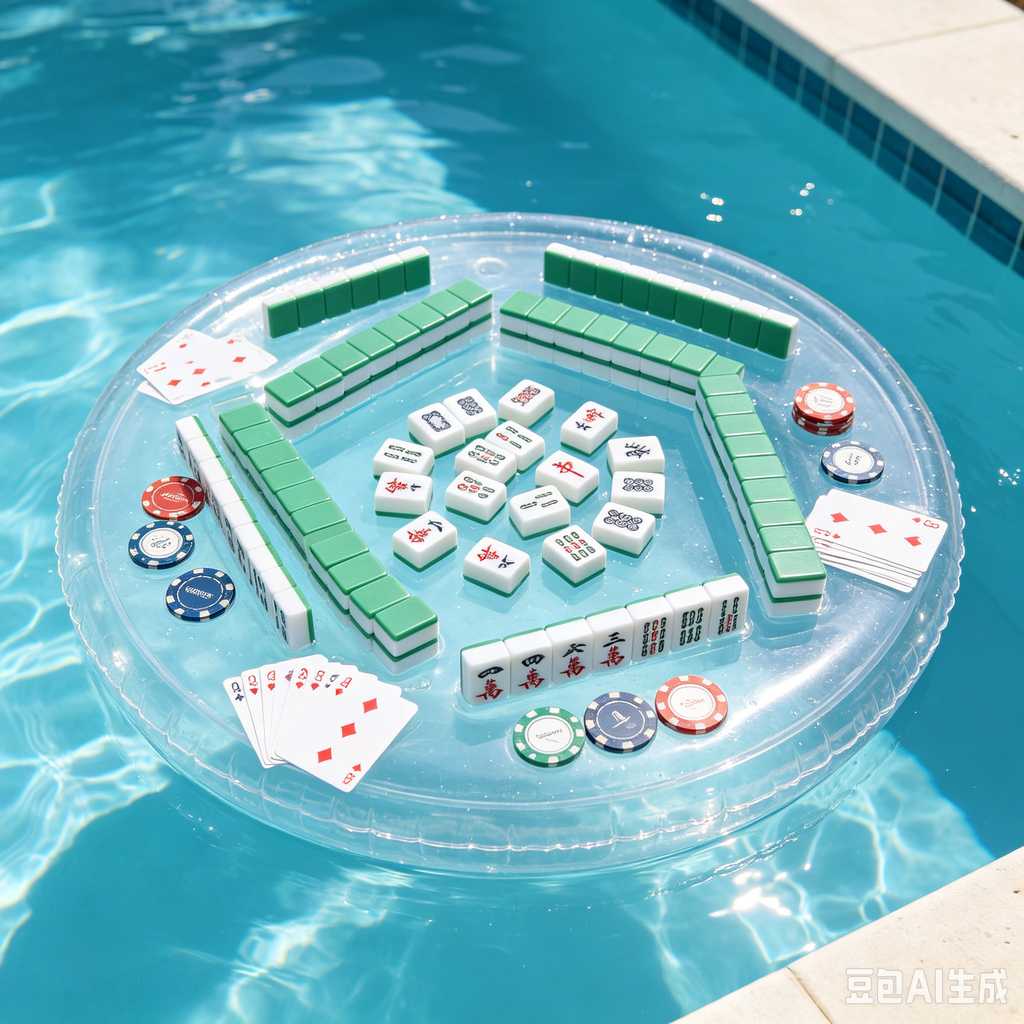 blue crystal mahjong set